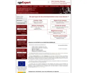 CGV-Expert.fr(CGV, Contrats sur mesure, Marques, Mise en conformité RGPD) Screenshot