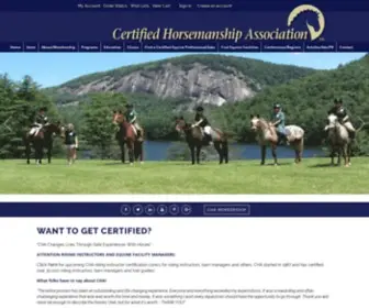 Cha-Ahse.org(Certified Horsemanship Association) Screenshot