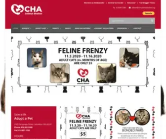 Chaanimalshelter.org(CHA Animal Shelter) Screenshot