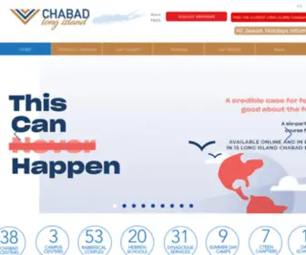 Chabadlongisland.org(Serving the Long Island Jewish Communities in Suffolk and Nassau) Screenshot