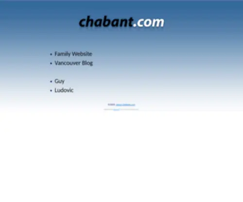 Chabant.com(The Chabant Family) Screenshot