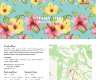 Chabathaijohnscreek.com(Online ordering menu for Chaba Thai. Chaba Thai) Screenshot