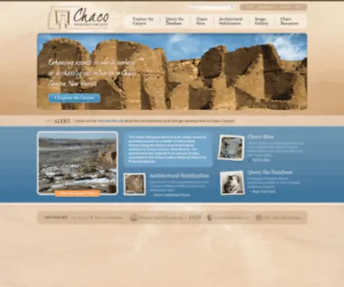 Chacoarchive.org(Chaco Research Archive) Screenshot
