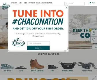 Chacos.com(Official Chaco Site) Screenshot