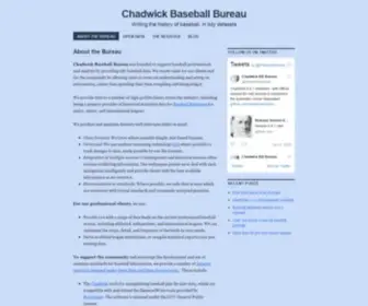 Chadwick-Bureau.com(Chadwick Baseball Bureau) Screenshot