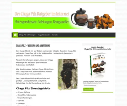 Chagapilz.org(Chaga Pilz) Screenshot