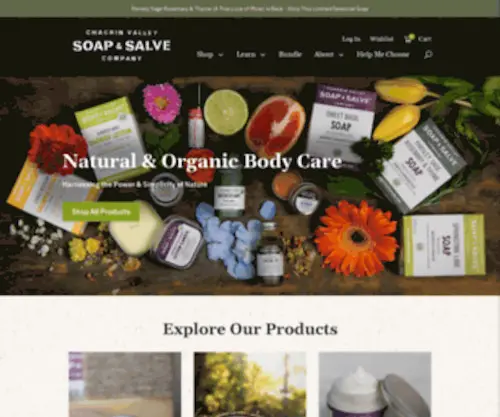 Chagrinvalleysoap.com(Family-owned & USDA certified organic company. We manufacture all of our own products) Screenshot