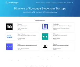 Chain.de(Directory of European Blockchain Startups) Screenshot