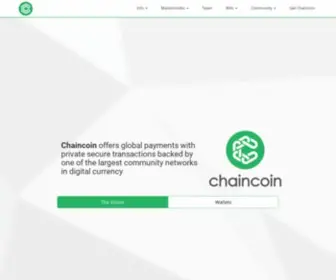 Chaincoin.org(Chaincoin) Screenshot