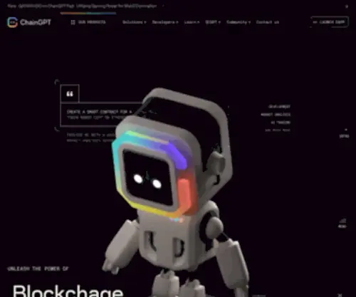 Chaingpt.org(Unleash The Power of Blockchain AI) Screenshot