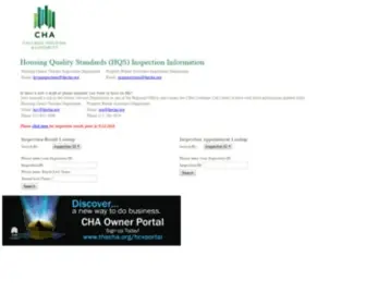 Chainspections.org(CHA HQS Inspection Information) Screenshot