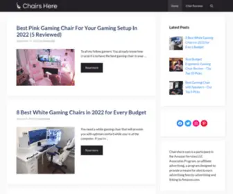 Chairshere.com(Best Gaming Chairs) Screenshot