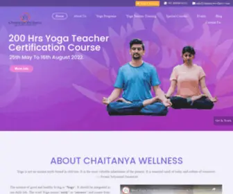 Chaitanyawellness.com(Leading Yoga Academy for Yoga Classes) Screenshot