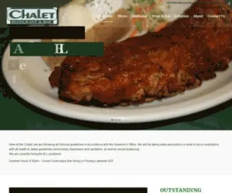 Chaletrestaurantaz.com(The chalet restaurant & bar with sharky’s sushi) Screenshot