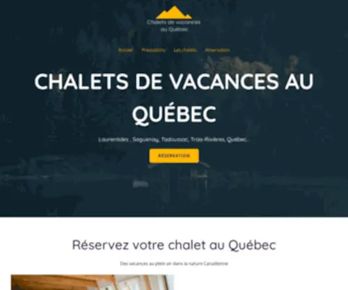 Chalets-Vacances-Quebec.com(Chalets-Vacances-Québec) Screenshot