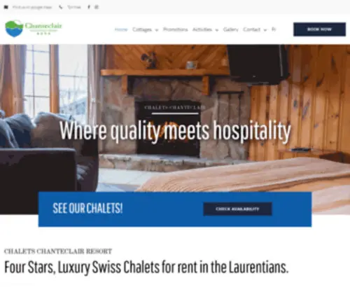 Chalets.ca(Chalets Chanteclair Resort (Luxury Swiss Chalets)) Screenshot