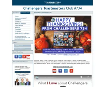 Challengers734.com(Challengers Toastmasters Club #734) Screenshot