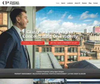 Chalmersproperties.co.uk(Chalmers Properties Letting Agent Glasgow) Screenshot