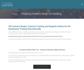 Chambercustoms.co.uk(Clearance, Training, and Consultants) Screenshot