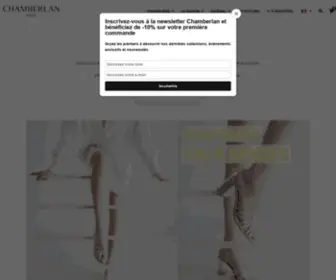 Chamberlan.com(Chaussures sur mesure personnalisables) Screenshot