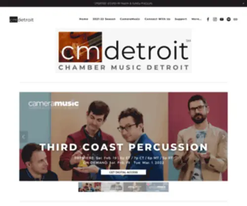 ChambermusiCDetroit.org(The mission of Chamber Music Detroit) Screenshot