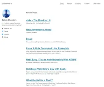 Chambers.io(Technical writing and miscellaneous thoughts on software development) Screenshot