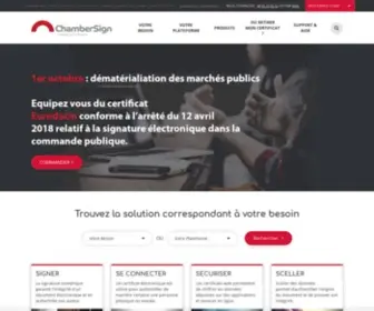 Chambersign.fr(Autorité de certification électronique) Screenshot