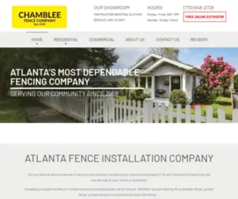 Chambleefence.com(Atlanta Fence Company) Screenshot