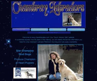 Chambraylabs.com(Chambray Labradors) Screenshot