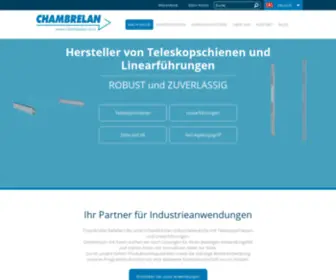 Chambrelan.ch(Hersteller von Teleskopschienen und Linearführungen) Screenshot