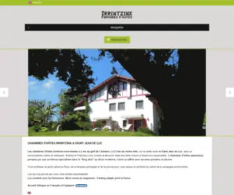 Chambresdhotes-Irrintzina.com(Chambres d'hôtes Irrintzina) Screenshot