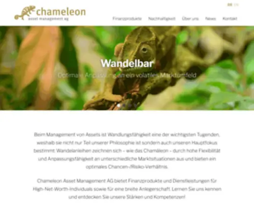 Chameleon-Asset.ch(Chameleon asset management) Screenshot