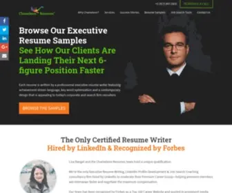 Chameleonresumes.com(Executive Resume Writing Service) Screenshot