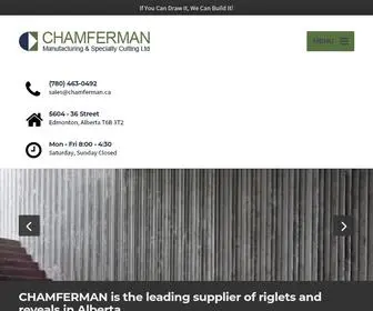 Chamferman.ca(Manufacturing & Specialty Cutting Professionals) Screenshot