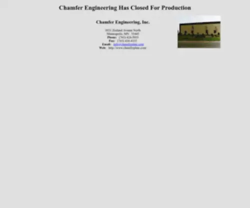 Chamferplate.com(Chamfer Engineering) Screenshot