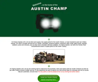 Champ-Sparesukltd.com(Champ Spares (UK) Ltd the original supplier of spare parts for the Austin Champ) Screenshot