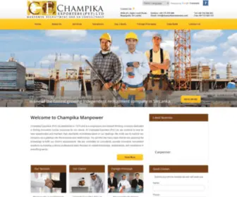 Champikamanpower.com(Champika Manpower) Screenshot