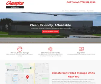 Champion-Storage.com(Champion Storage LLC) Screenshot