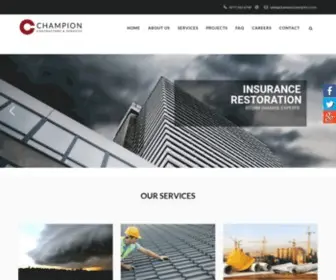 Championcontractors.com(Storm Damage Restoration) Screenshot