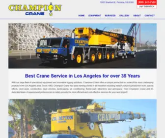 Championcranerental.com(Champion Crane Rental) Screenshot