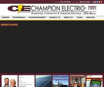 Championelec.com(Champion Electric Inc) Screenshot