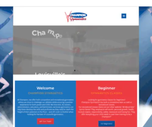Championgym.com(Champion Gymnastics) Screenshot