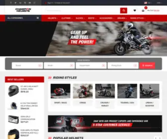 Championhelmets.com(Shop Motorcycle Clothing and Helmet in our Online Store and get) Screenshot