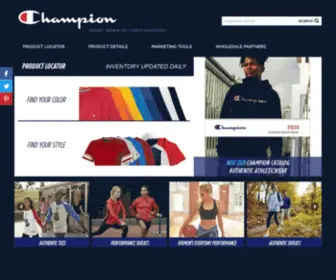 Championlocator.com(Athletic apparel for custom decoration) Screenshot