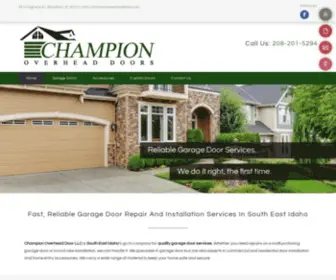 Championoverheaddoor.net(Get your new residential or commercial door today. Call 208) Screenshot