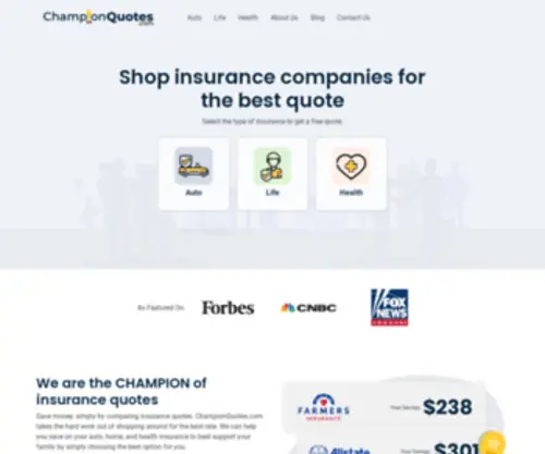 Championquotes.com(Best Insurance Quotes) Screenshot