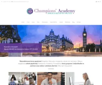 Champions-Academy.pl(Kursy językowe oraz szkolenia językowe dla firm Warszawa) Screenshot