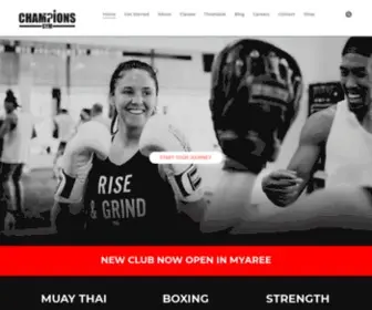 Championsgym.com.au(Muay Thai) Screenshot