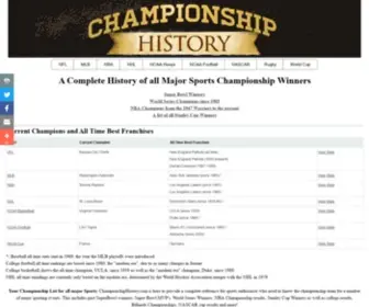 Championshiphistory.com(A complete history of all major sports championships) Screenshot