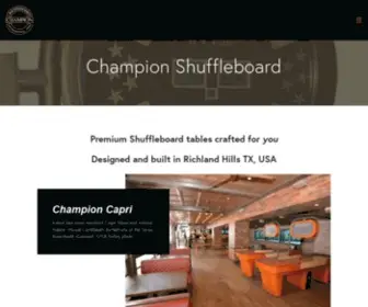 Championshuffleboard.com(Champion Shuffleboard) Screenshot
